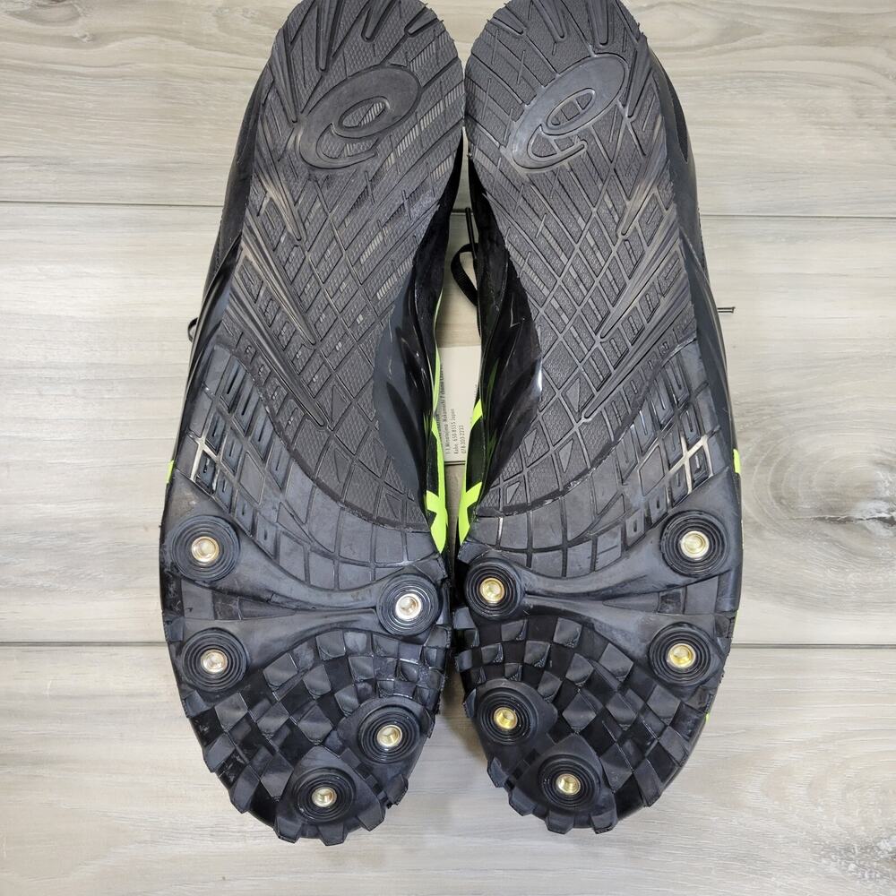 Asics Athletic Shoes Men's 11.5 Black/Flash Yellow Hyper MD 5 - Picture 9 of 10